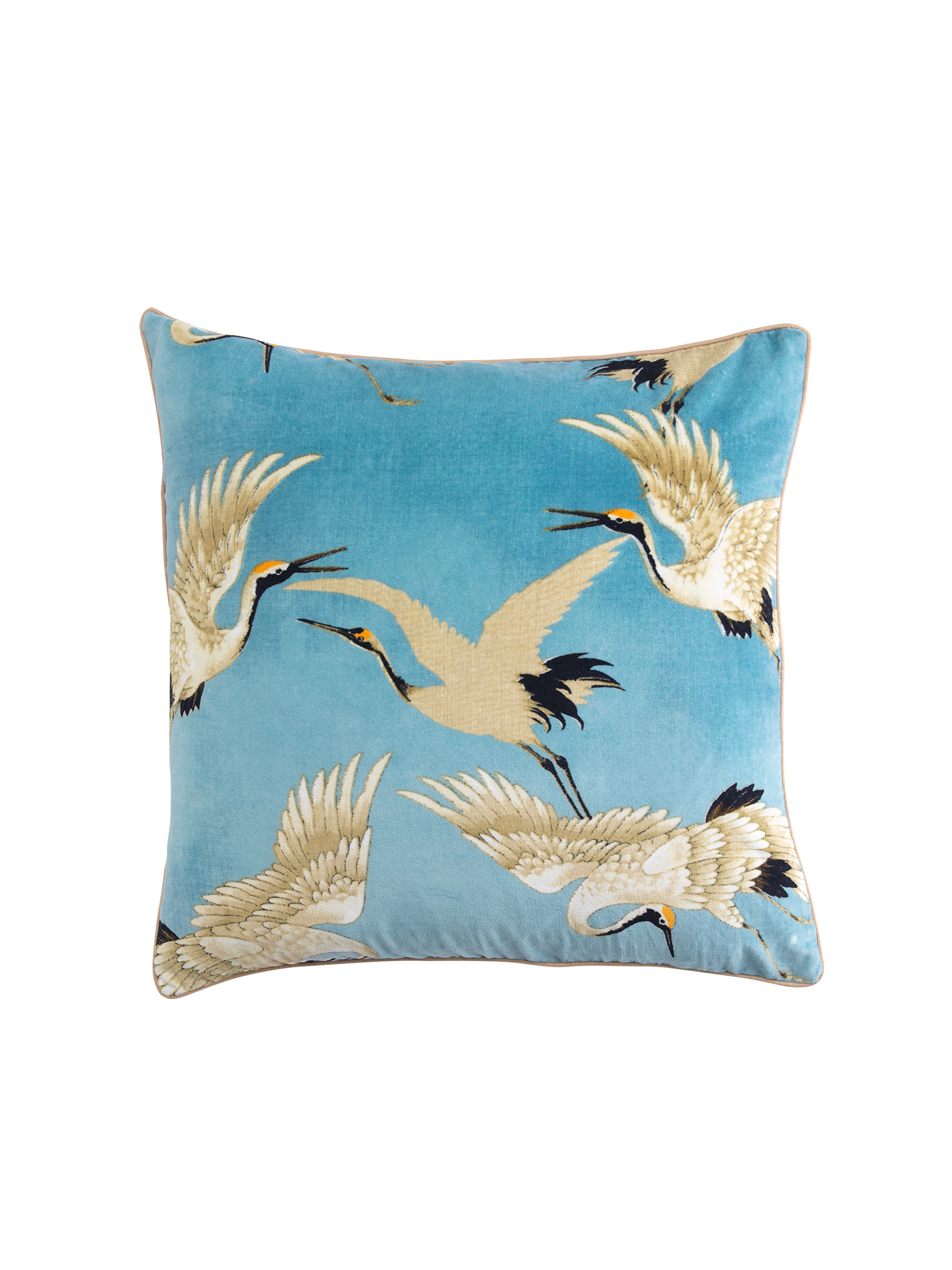 Stork Velvet Cushion